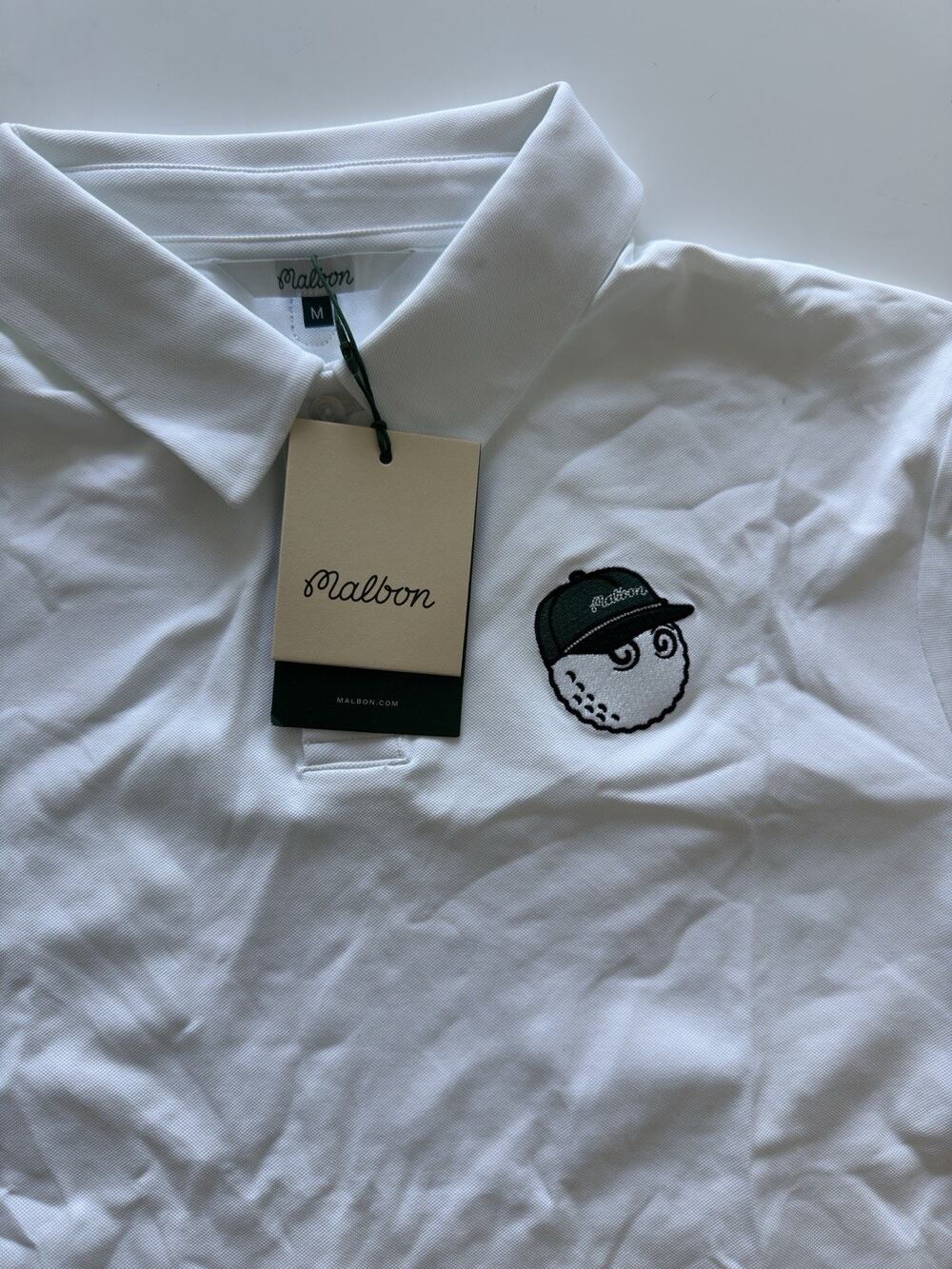 Malbon Fairway Baldwin Polo Men’s  Forest White Medium